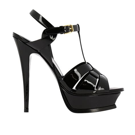 ysl tribute pumps heel height|YSL heels black price.